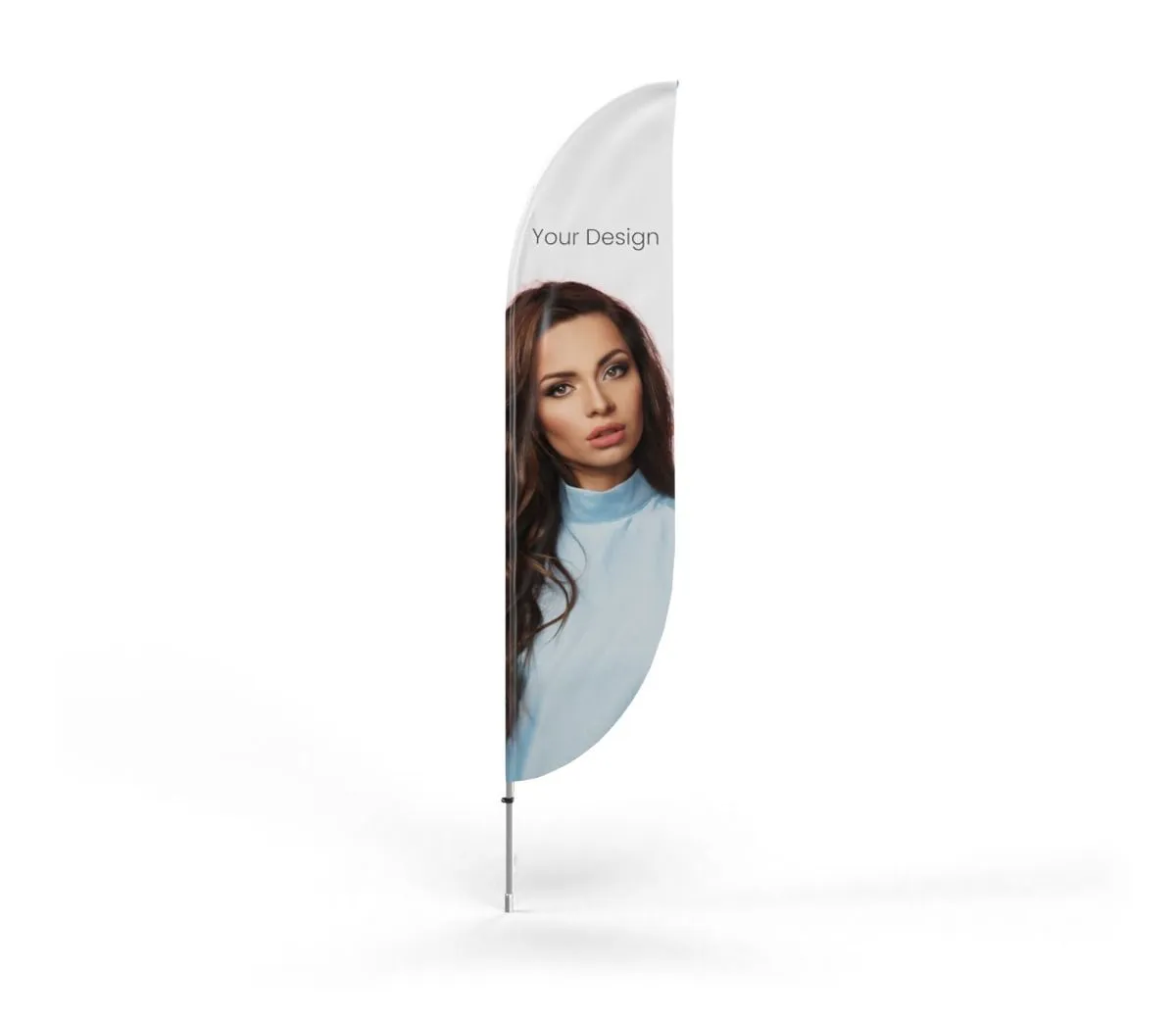 Beachflag Crest med eget tryck – flagga och stång